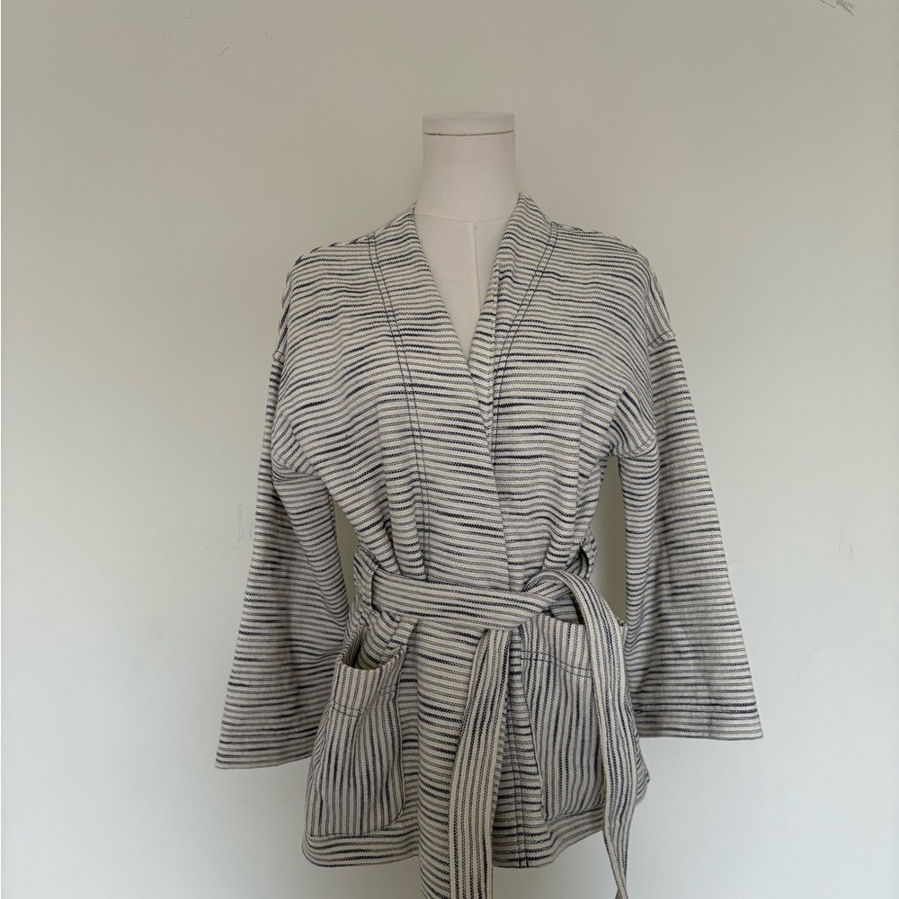 Madewell navy and White Striped jacket